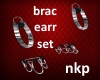Rocker Earr/Brac set