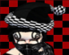 [iSF]checkered S.Hat B/W