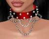 Spiked Chokers Red