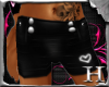 +H+ Heart Shorts - Black