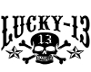 Lucky-13 Skull Wht Tank 