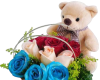 BEAR WITH ROSES