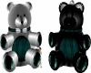 Black Silver Twin Teddys