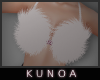 K| Fur bra white