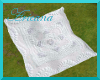 White Quilted Flr Pillow
