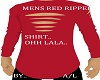 A/L MENS RED RIPPED SHIR