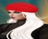 White Hair + Red Hat