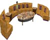 Gold Sofa Sectional Set