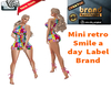 Mini retro smile label