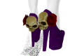 Purple skull Rose Shoes