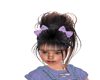 Kids Purple Dinosaur Bow