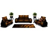 Tiger Print Couch Set