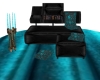 Couch Blk Teal Pose Less