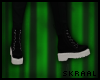 S| Black/White Boots