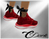 CD LaceUp Sneakers Red