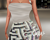 Wht Geo Puffy Skirt Set