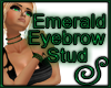 Emerald Eyebrow Stud