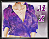 MZ/ Purple Flower Blouse