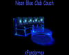 Neon Blue Club Couch