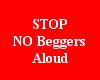 STOP No Beggers