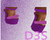 [B4RB13]purple fur heels