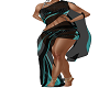 Black Teal Drape