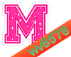 The letter M (Pink)