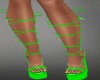 Strappy Green Heels
