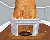 Golden Marble Fireplace