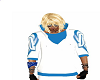 white/blue  hoodie
