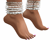 Silver n Pearls Anklets