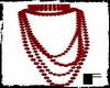 red pearls long necklace