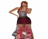 red boho sun dress