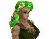 Green druid braided hair