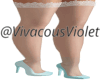 L Blue Heels & Stockings