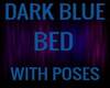 blue bed with poses