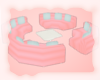 A: Blush round couch