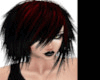 SHAGGY BLACK W RED HL
