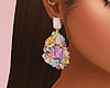 ~L. CRYSTAL ROSE EARINGS