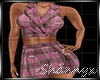 $ Sexy Plaid Dress Pink