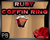 A Vamp Ruby Coffin Ring