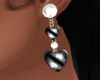 Silver Blac Earrings
