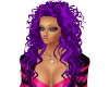 wild purple curly hair