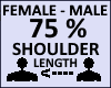 Shoulder length 75%