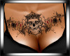 Crown Skull Chest Tattoo