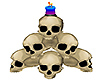 skulls sugar holo candle