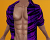 Purple Stripe Open Shirt (M)