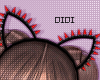 !!D Spike Cat Ears Red L
