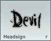 Headsign Devil