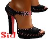 Black&Red Studded Heel's